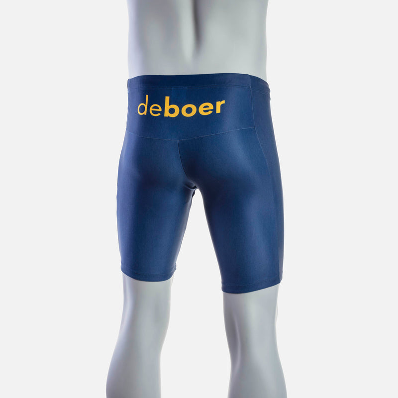 deboer Men's Swim Jammer - Navy & Safran - deboer wetsuits