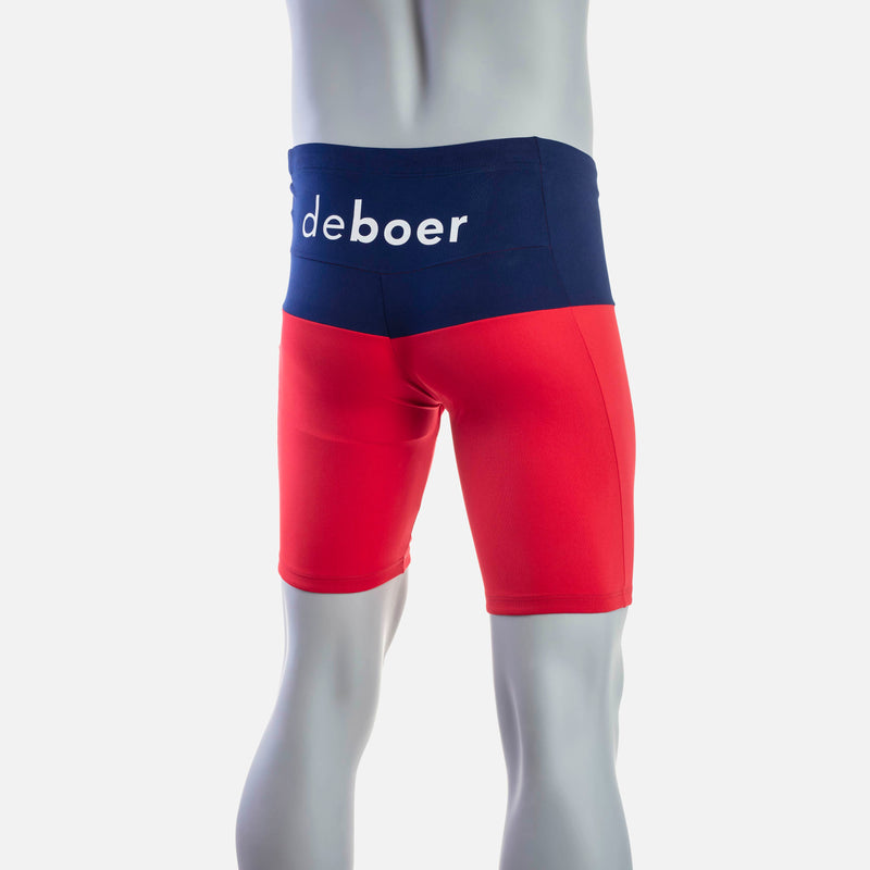 deboer Men's Swim Jammer - Red & Navy - deboer wetsuits