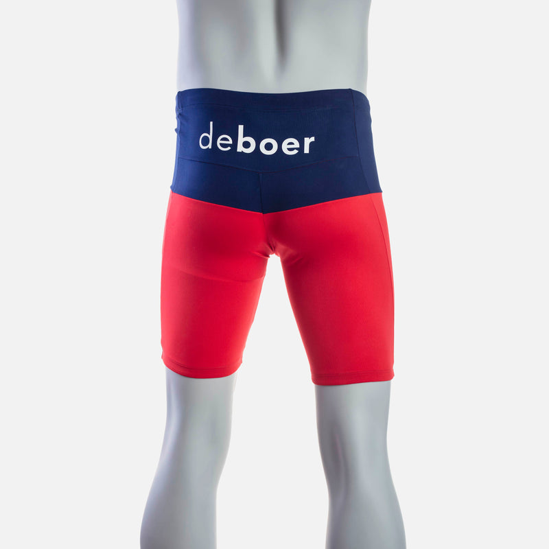 deboer Men's Swim Jammer - Red & Navy - deboer wetsuits
