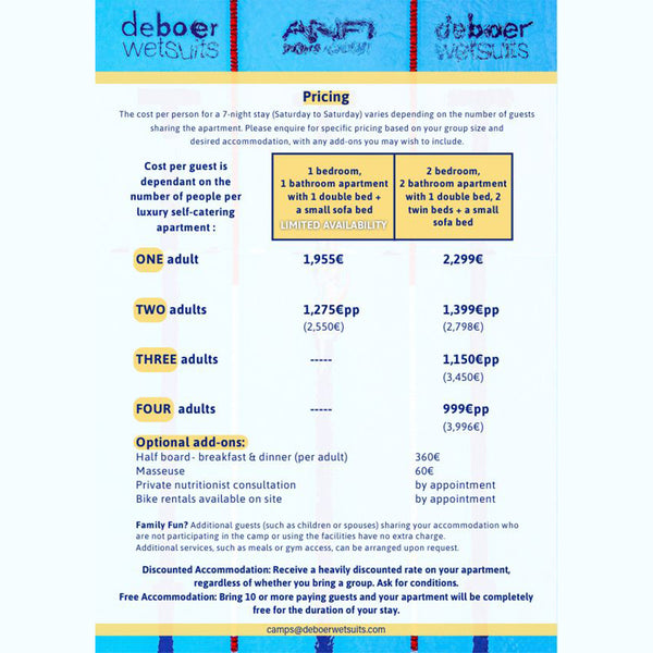 deboer camp three (starting at $1099 per person)